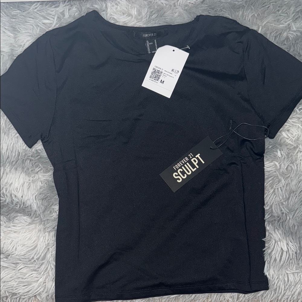 Fitted Sculpt Black Women's Top